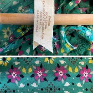 Matilda Jane Green Floral Midi Dress Age of Aquarius Boho Prairie XL Women